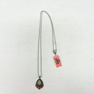 Shop LC Malagasy‎ Labradorite/Simulated Black Diamond Pendant & 20in Chain 5413